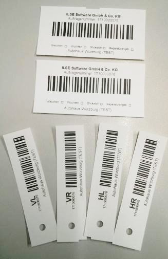 Barcode-Etiketten zur Kennzeichnung der Reifen